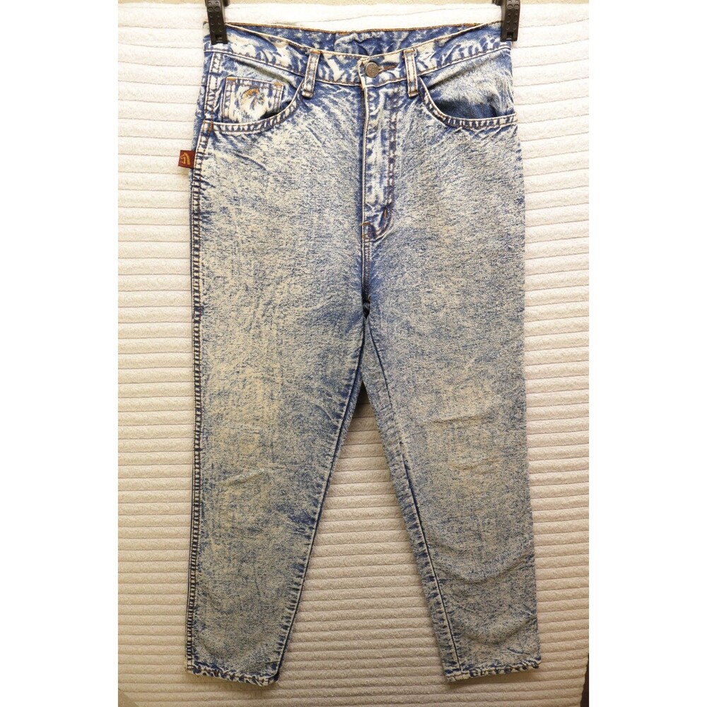 Vintage 80s Jordache Acid Wash Jeans High Rise Tapered Mom Denim 27 x 27